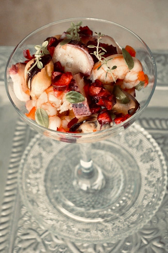 Salpicón de pulpo y bogavante